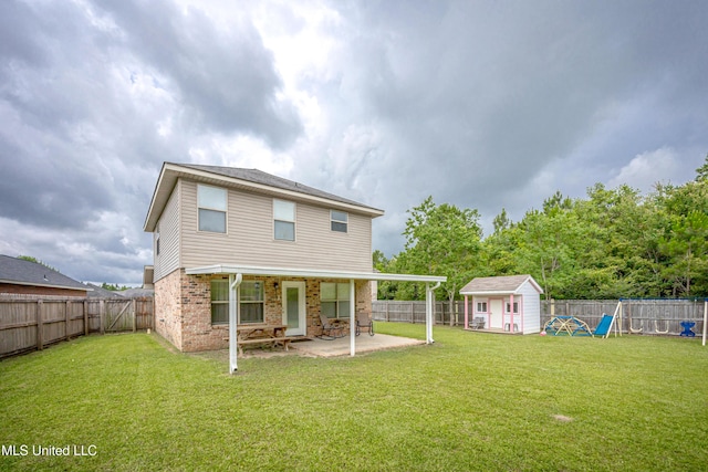 18108 Steamer Way, Gulfport, MS 39503 - rear view of property featuring brick siding and a patio area