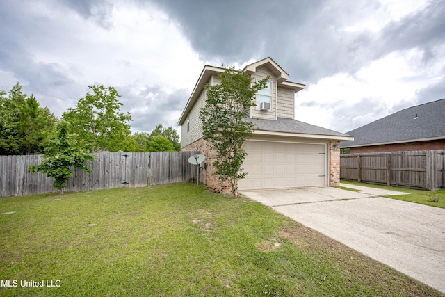 18108 Steamer Way, Gulfport, MS 39503 - view of side of property featuring a garage, concrete driveway, and brick siding