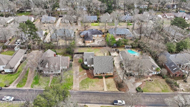 drone / aerial view with a residential view