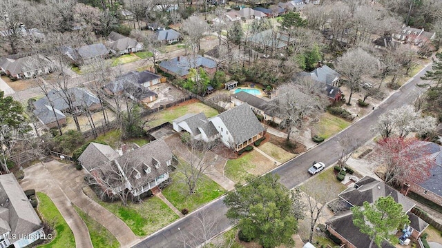 aerial view featuring a residential view