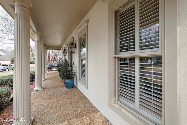 view of patio with covered porch