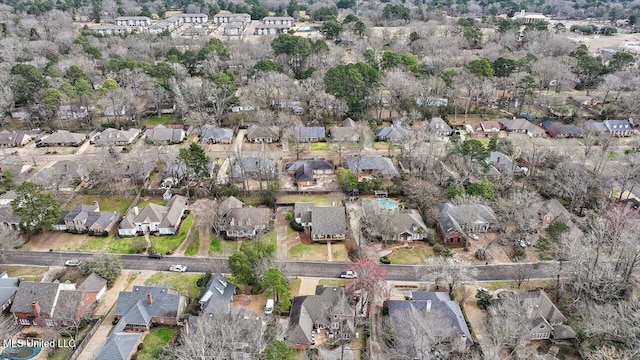 bird's eye view with a residential view