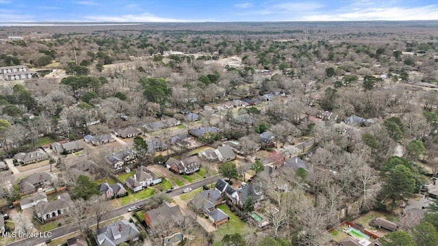 bird's eye view with a residential view