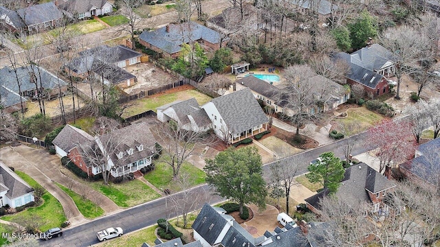 drone / aerial view featuring a residential view