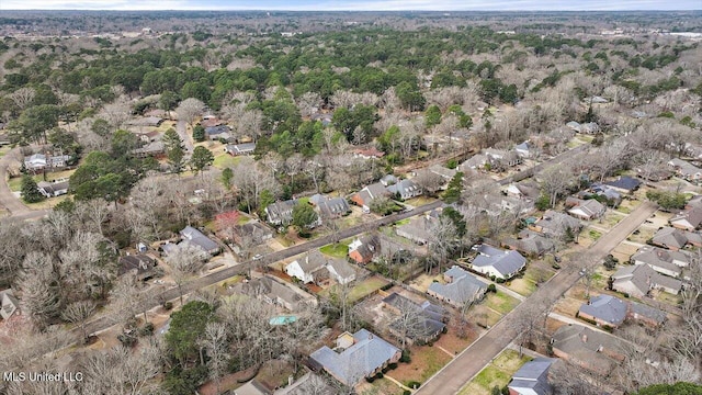 bird's eye view with a residential view