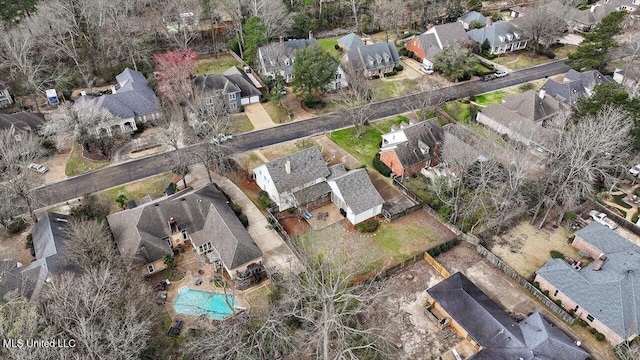 bird's eye view featuring a residential view