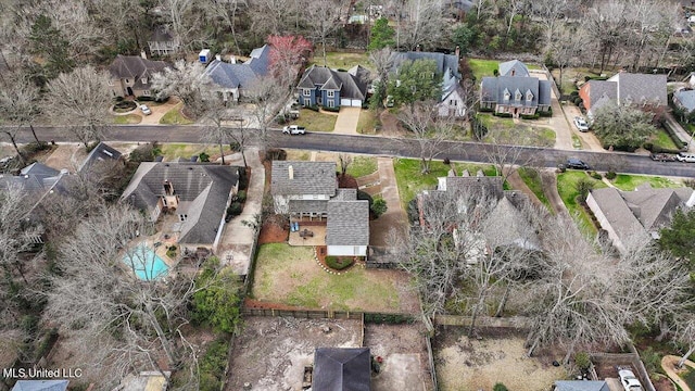 birds eye view of property featuring a residential view