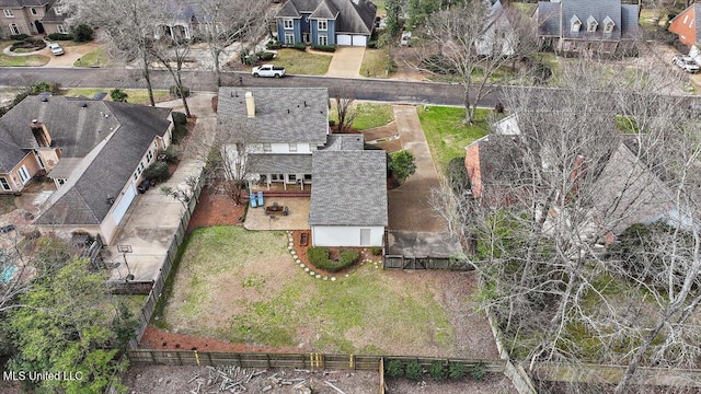 bird's eye view featuring a residential view