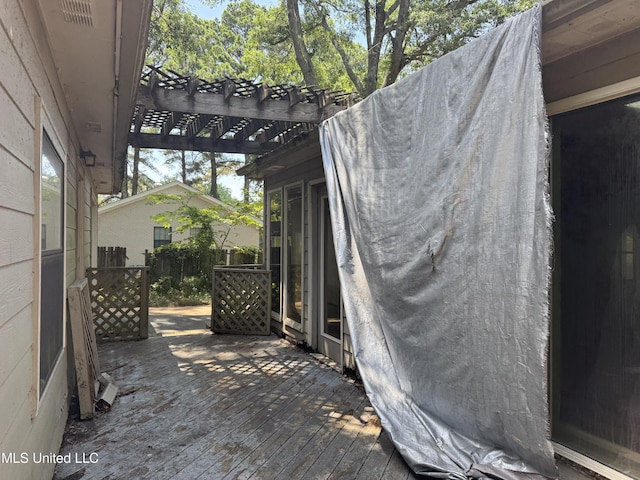 407 N Thunderbird Rd, Hernando, MS 38632 - view of patio / terrace featuring a wooden deck and a pergola