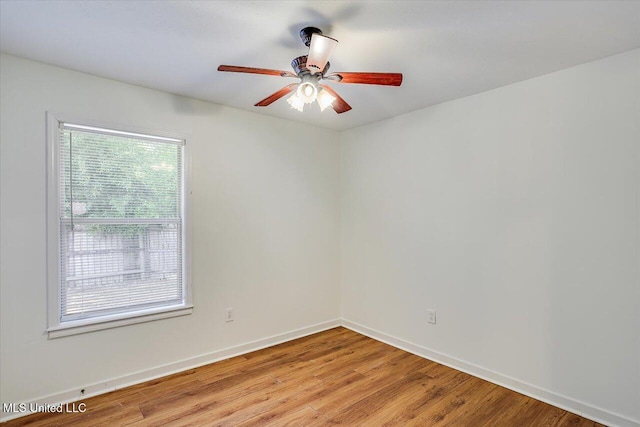 128 Chestnut Dr, Brandon, MS 39047 - unfurnished room featuring ceiling fan, light wood-style flooring, and baseboards