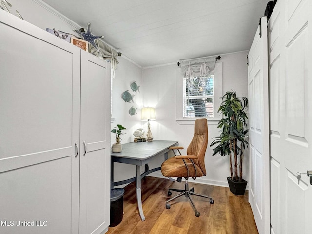 239 Palmetto Ln, Gulfport, MS 39507 - office space featuring wood finished floors, crown molding, and baseboards