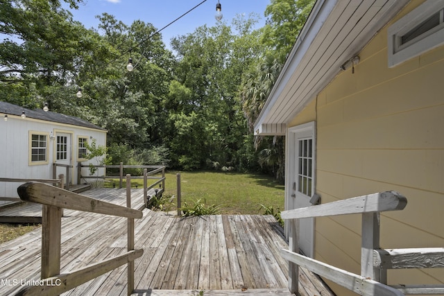 114 Olson Ave, Long Beach, MS 39560 - wooden terrace with a lawn