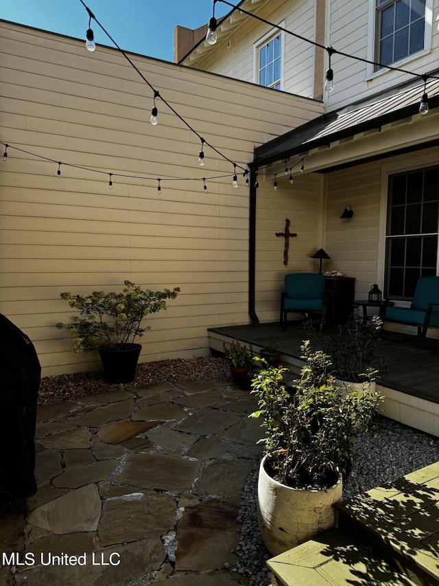 view of patio / terrace with a grill