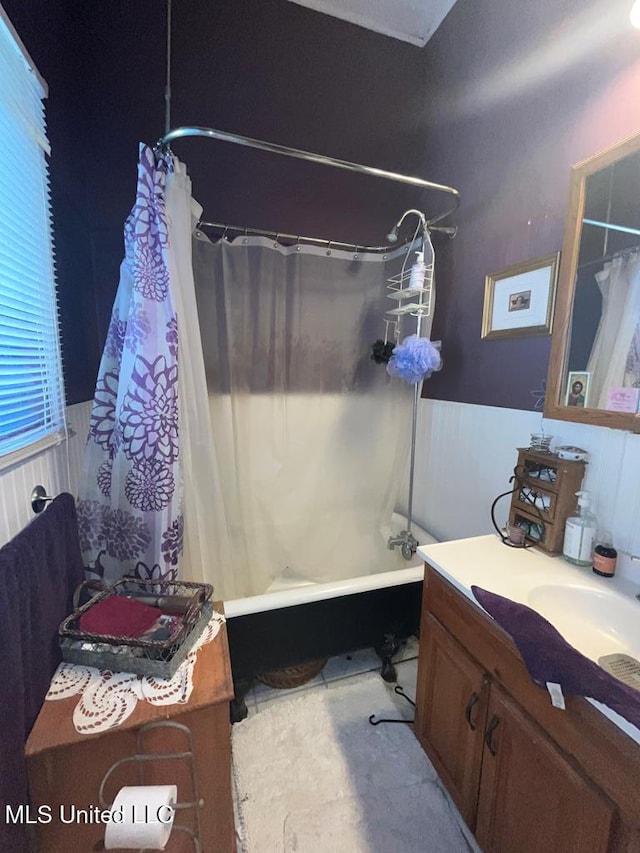 2413 Cherry St, Vicksburg, MS 39180 - bathroom with shower / bath combo and vanity