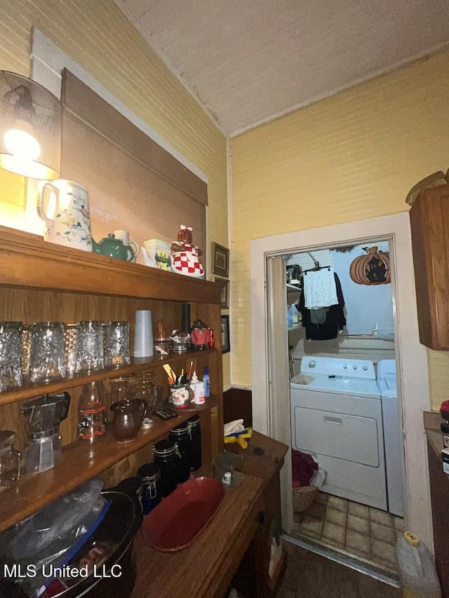 2413 Cherry St, Vicksburg, MS 39180 - kitchen featuring separate washer and dryer and sink