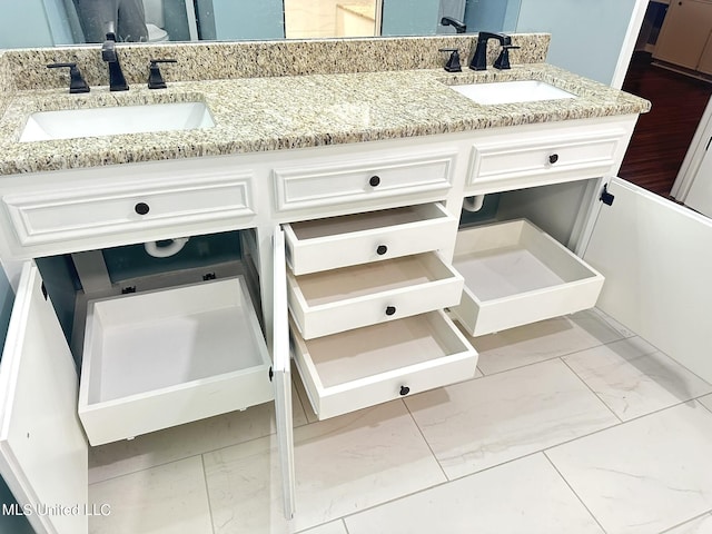 bathroom with vanity