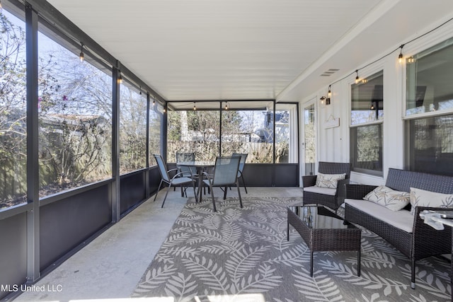 sunroom with visible vents