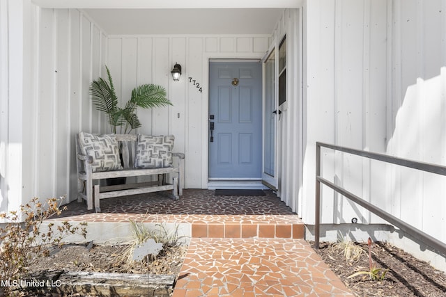 view of doorway to property