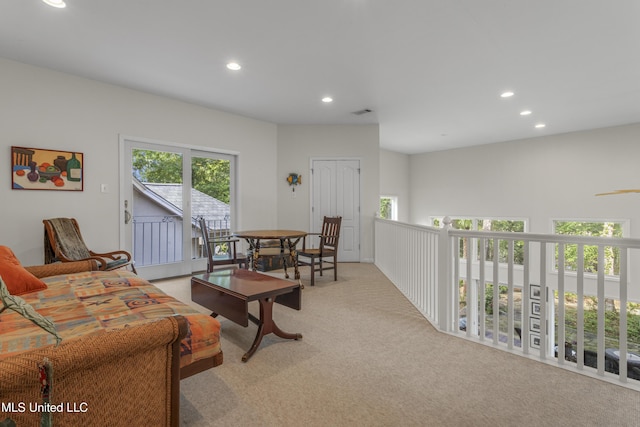7395 Live Oak Way, Pass Christian, MS 39571 - living area featuring recessed lighting and light colored carpet
