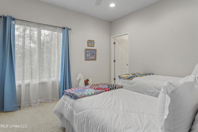 7395 Live Oak Way, Pass Christian, MS 39571 - bedroom featuring carpet floors, a ceiling fan, and recessed lighting