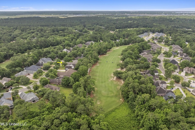 7395 Live Oak Way, Pass Christian, MS 39571 - aerial perspective of suburban area with a forest and a golf club