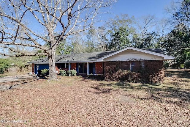 view of single story home