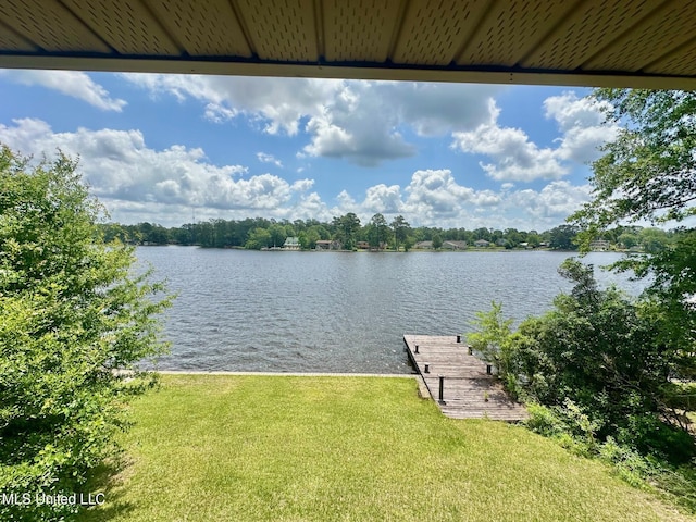 577 W Lakeshore Dr, Carriere, MS 39426 - water view with a boat dock
