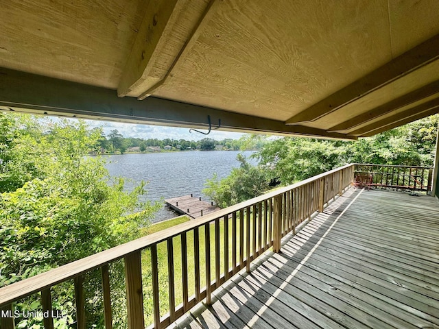 577 W Lakeshore Dr, Carriere, MS 39426 - wooden terrace with a water view