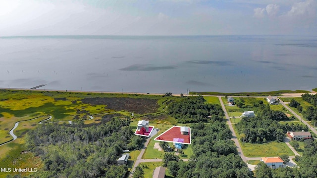 5004 Oak St, Bay Saint Louis, MS 39520 - aerial view of property and surrounding area with a nearby body of water