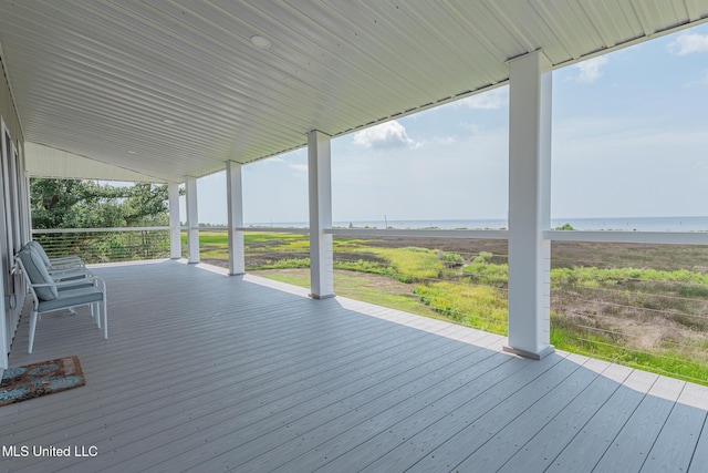 5004 Oak St, Bay Saint Louis, MS 39520 - wooden terrace with a water view