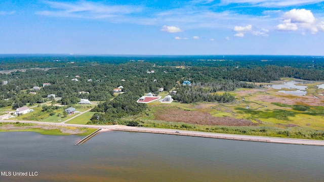 5004 Oak St, Bay Saint Louis, MS 39520 - bird's eye view of a forest and a nearby body of water