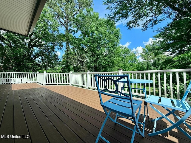 view of wooden deck