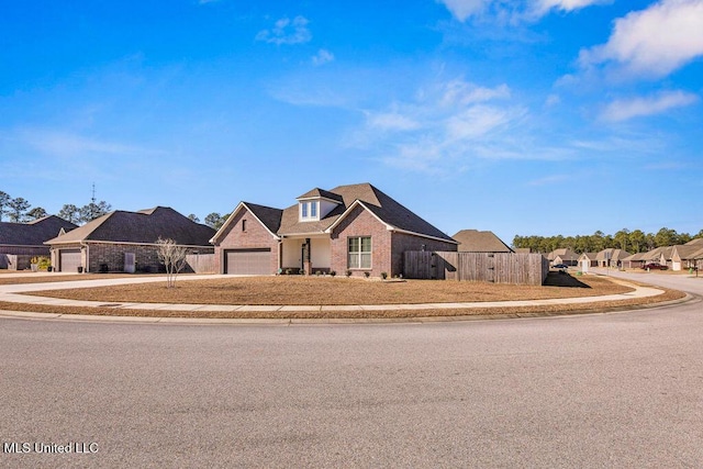 view of front facade with a garage