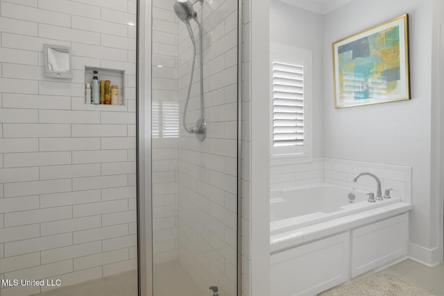 168 Shore View Dr, Madison, MS 39110 - full bath with a shower stall and a garden tub