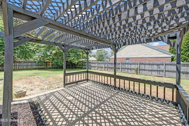 10326 Amanda Dr, Olive Branch, MS 38654 - fenced backyard with a patio and a pergola