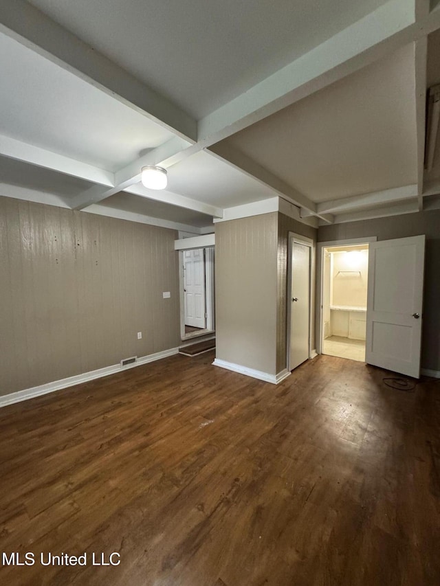 3115 Shirley Dr, Jackson, MS 39212 - basement with wood finished floors and wood walls