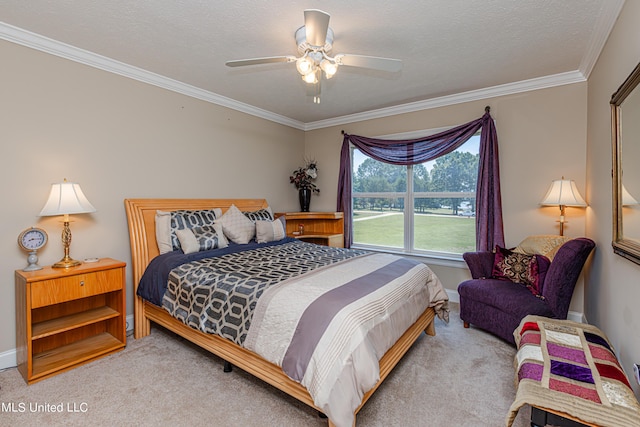1000 Cedar Hill Rd, Madison, MS 39110 - carpeted bedroom featuring ornamental molding, a ceiling fan, and baseboards