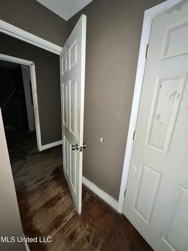 4515 25th St, Meridian, MS 39307 - hallway with wood finished floors and baseboards