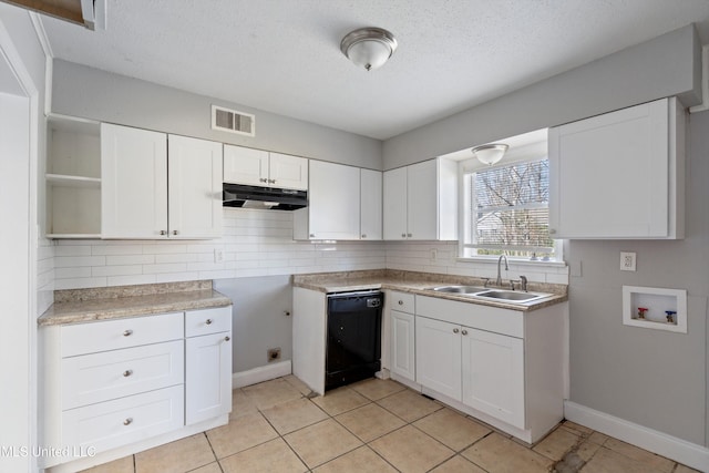 kitchen with sink, white cabinetry, and dishwasher