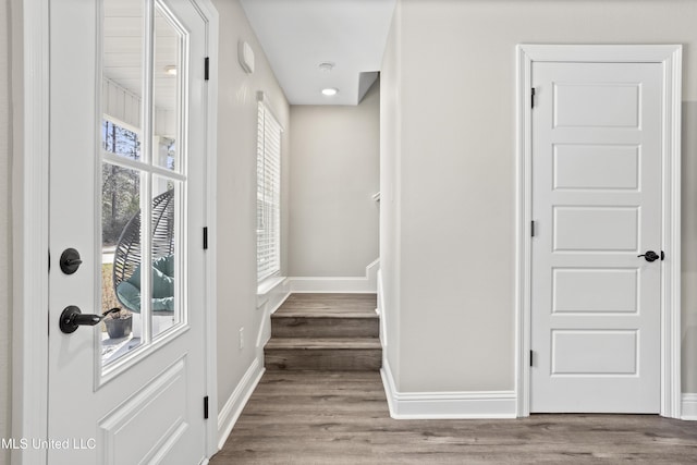 interior space with light wood-type flooring