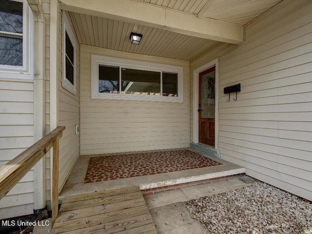 view of doorway to property