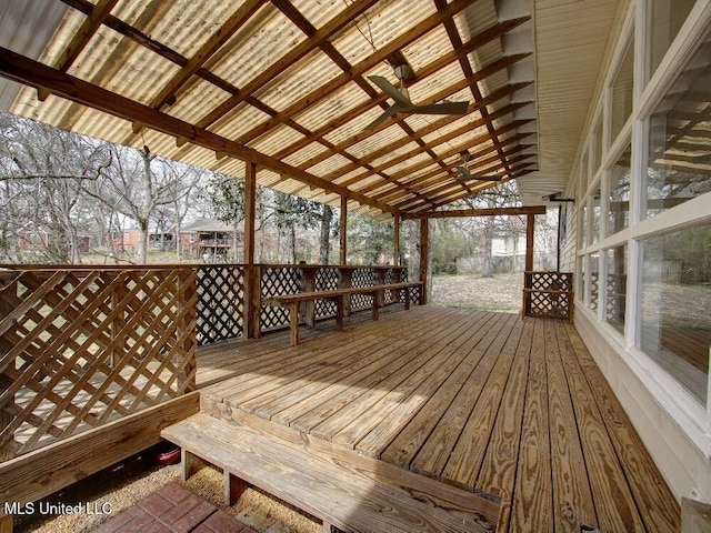 view of wooden terrace