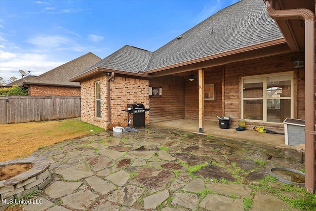 view of patio / terrace featuring grilling area