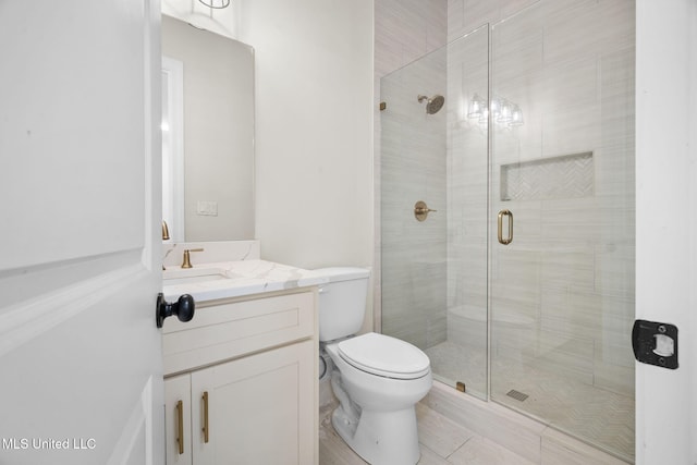 563 Valentine Rd, Holly Springs, MS 38635 - bathroom featuring vanity and a stall shower