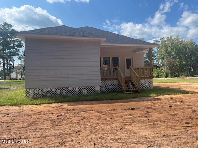 view of rear view of property