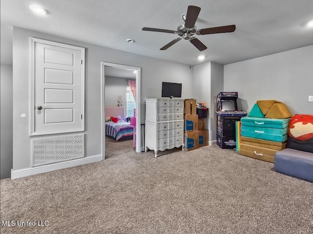 5065 Fairbury Way, Diberville, MS 39540 - playroom with carpet floors, ceiling fan, and baseboards