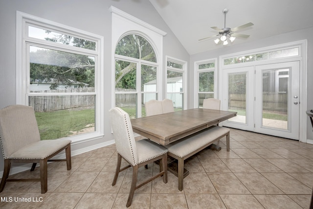 2204 Rue Beaux Chenes, Ocean Springs, MS 39564 - sunroom featuring french doors and vaulted ceiling
