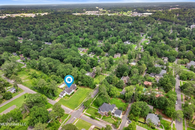 300 S 21st Ave, Hattiesburg, MS 39401 - bird's eye view of a heavily wooded area