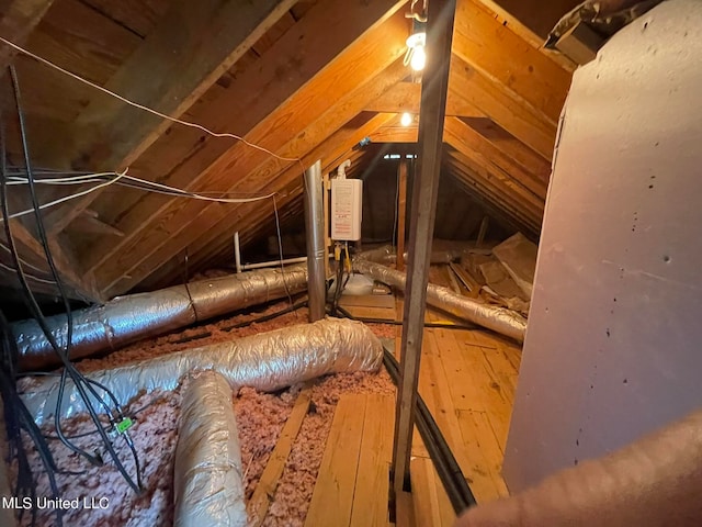 view of attic