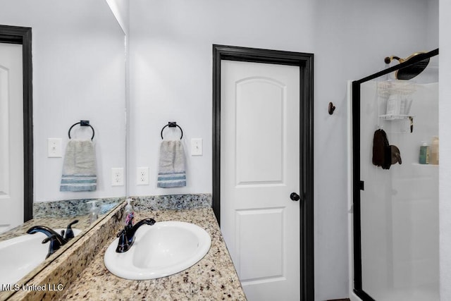 16904 Desmare St, Gulfport, MS 39503 - bathroom featuring a stall shower and vanity